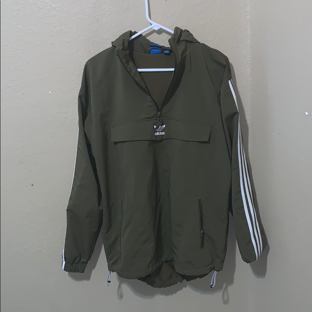 ADIDAS half zip windbreaker